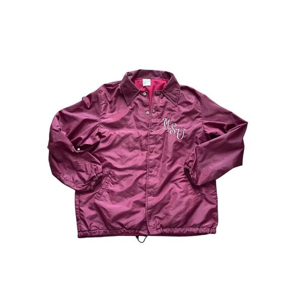 Vintage MSU Maroon Windbreaker Jacket – Howe Athletic Apparel – Made in USA – Si - Picture 1 of 7
